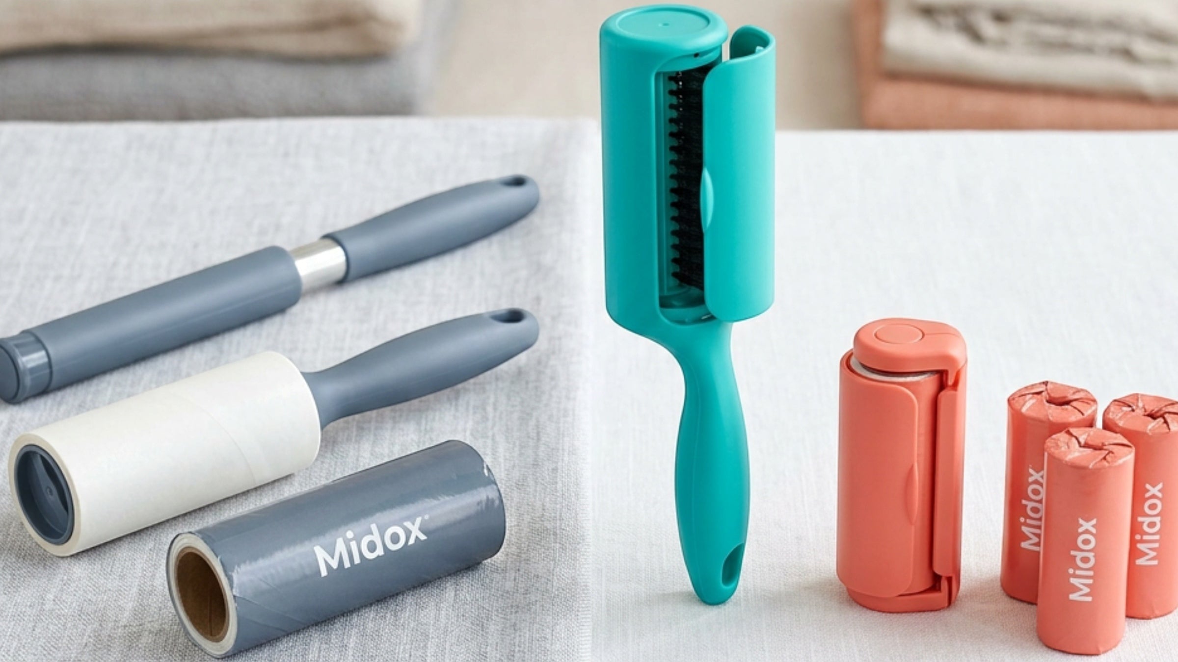 Midox Lint Rollers and Fabric Hair Removers